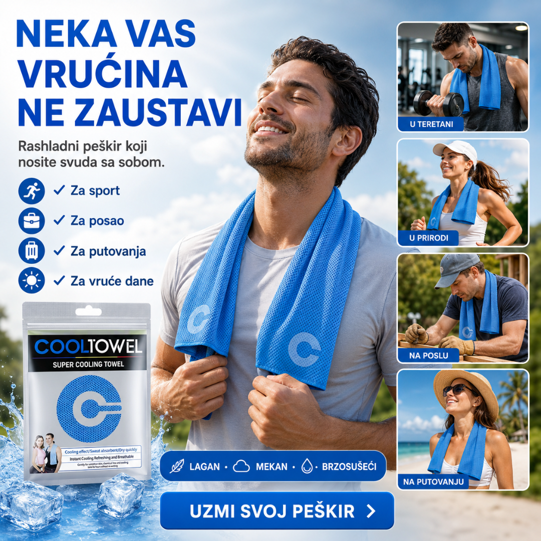 Rashladni Peškir za Trening i Leto 1+1 GRATIS