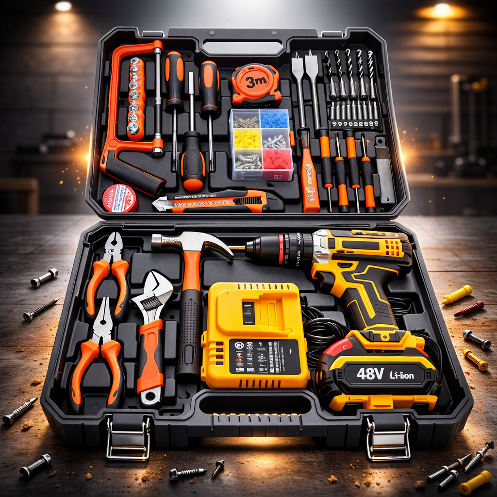 Aku bušilica + veliki kofer pun alata