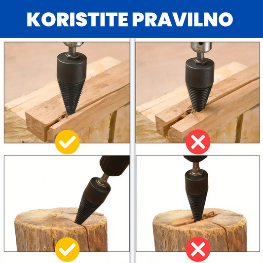 Burgija za lako cepanje drva 1+1 GRATIS