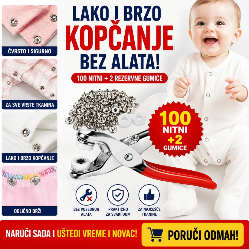 Set Metalnih Klešta + 100 Nitni GRATIS