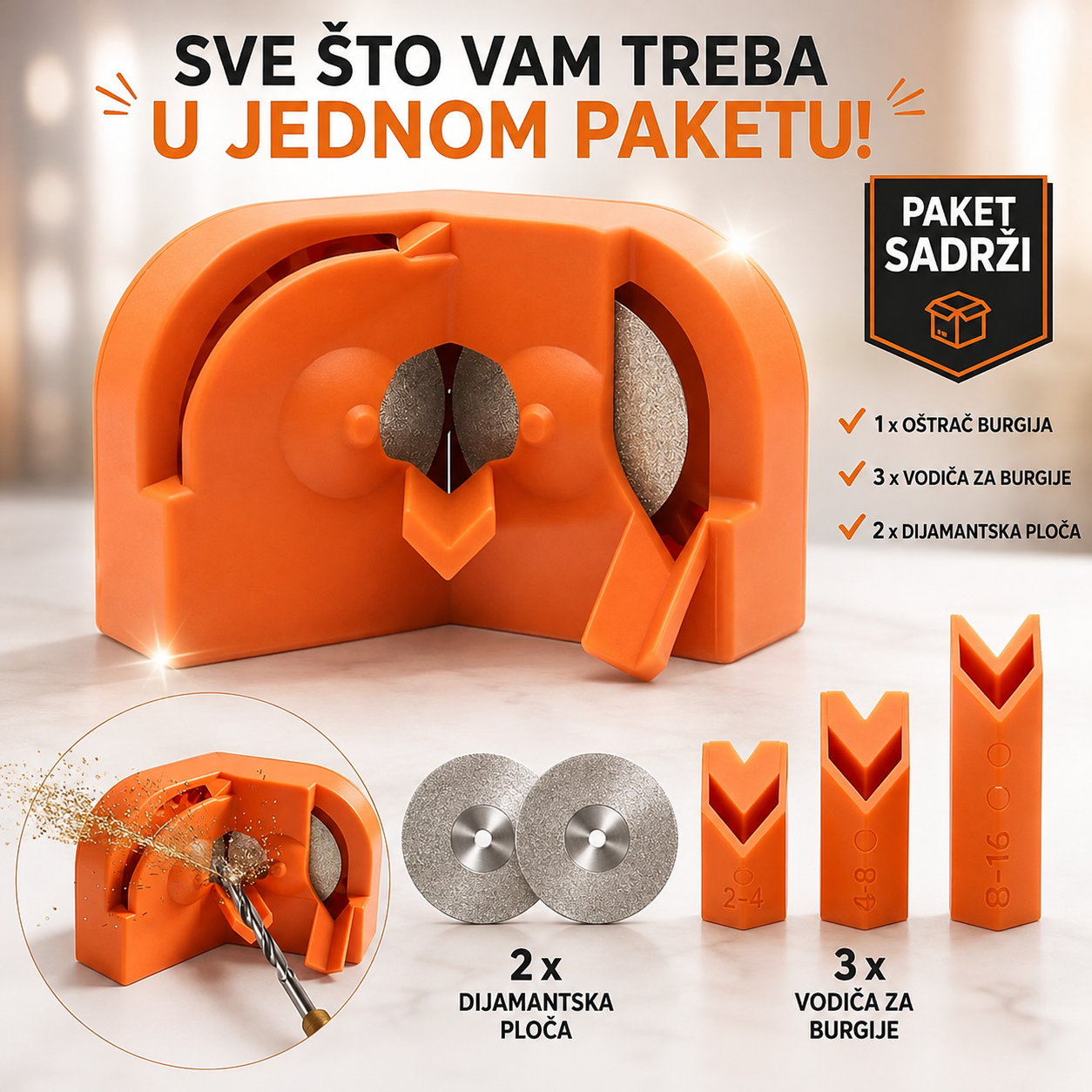 Set za oštrenje burgija